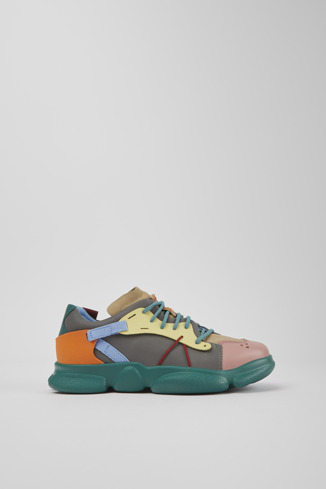 Alternative image of K201439-004 - Twins - Multicolored leather and nubuck sneakers for women
