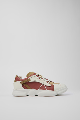 Side view of Karst Multicolored Leather/Textile Sneaker for Women