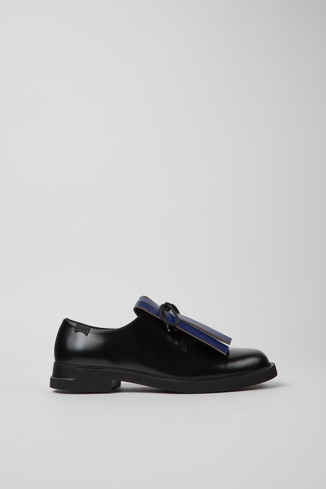Alternative image of K201454-003 - Twins - Chaussures en cuir noir et bleu pour femme