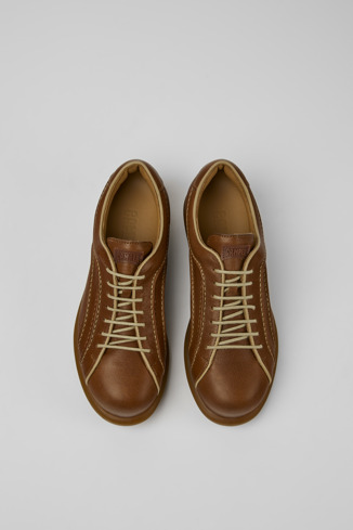 Alternative image of K201460-005 - Pelotas - Brown leather sneakers for women