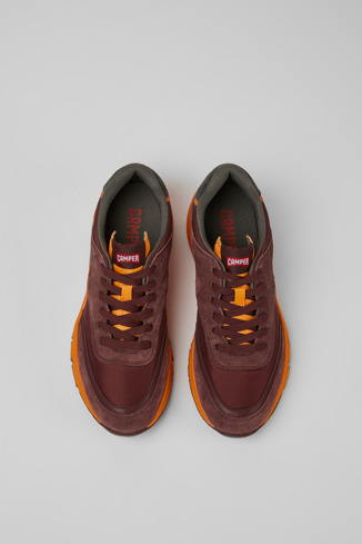 Alternative image of K201473-002 - Drift - Sneakers burdeos y naranjas de tejido y nobuk para mujer