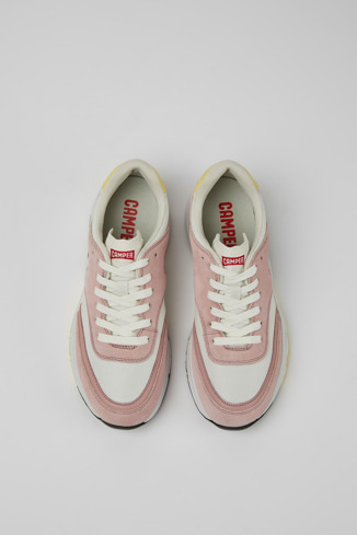 Alternative image of K201473-006 - Drift - Sneakers blancas y rosas de tejido y nobuk para mujer