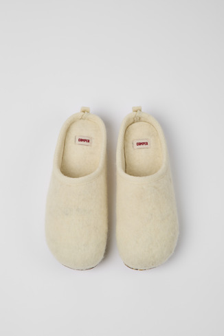 Alternative image of K201480-001 - Wabi - Chaussons en laine beige pour femme