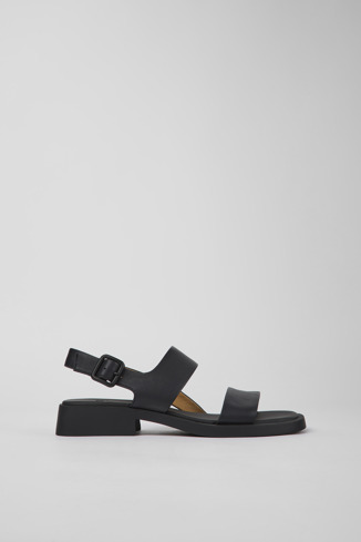 K201486-001 - Dana - Black leather sandals for women