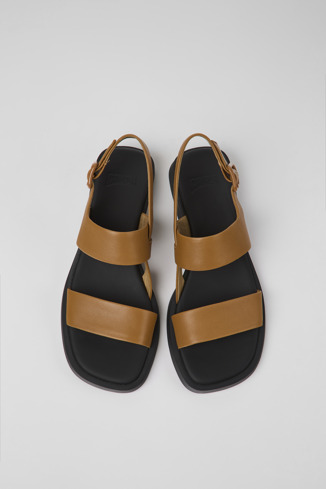 Alternative image of K201486-002 - Dana - Brown leather sandals for women