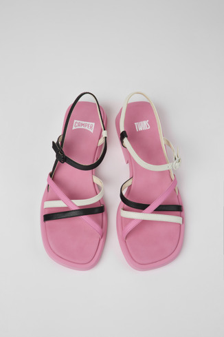 K201487-005 - Twins - Multicolored leather sandals for women
