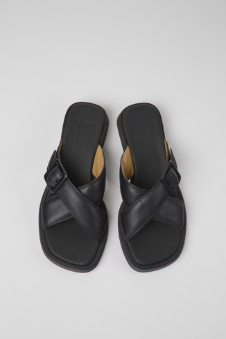 Alternative image of K201490-001 - Dana - Sandálias em couro pretas para mulher