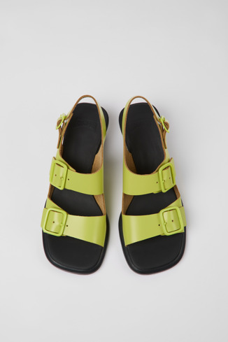 Alternative image of K201491-002 - Dina - Green leather sandals for women