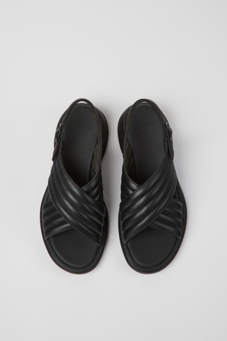 Alternative image of K201494-001 - Spiro - Sandálias em couro pretas para mulher