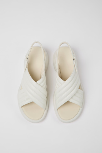 Alternative image of K201494-003 - Spiro - Sandálias em couro brancas para mulher