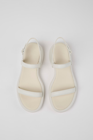 Alternative image of K201496-003 - Spiro - White leather sandals for women
