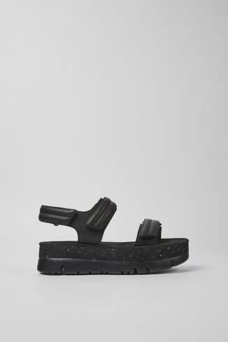 K201509-005 - Oruga Up - Black leather sandals for women