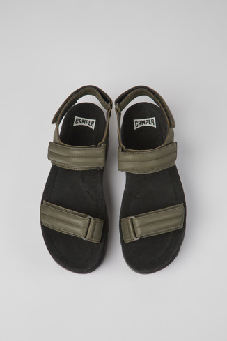 Alternative image of K201509-006 - Oruga Up - Green leather sandals for women