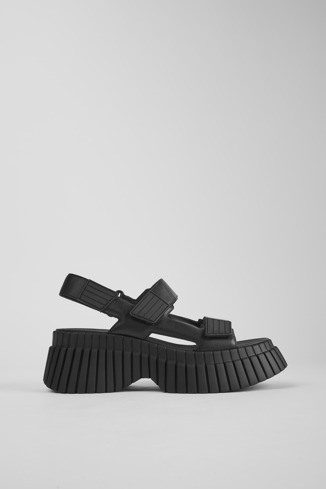 K201511-001 - BCN - 黑色皮革女款涼鞋