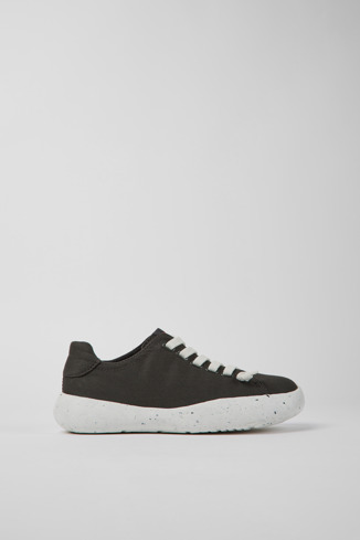 Side view of Peu Stadium Gray textile sneakers for women