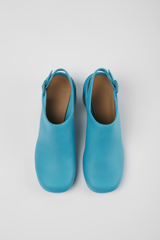 Niki Chaussures à talon en cuir bleu pour femme