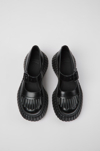 BCN Chaussures en cuir noir pour femme