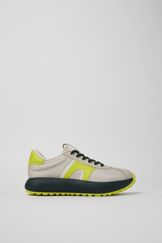 Side view of Pelotas Athens Gray-yellow Textile Sneaker for Women