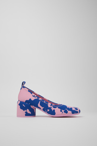 Side view of Niki Multicolored Textile Ballerina for Women