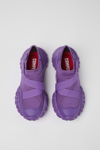 Overhead view of Pelotas Mars Purple Textile/Leather Sneaker for Women