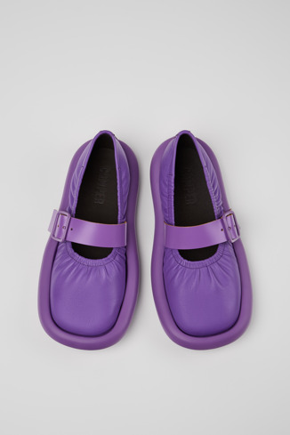 Aqua Ballerines en cuir violet pour femme