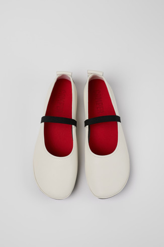 Right Witte leren Mary Jane-schoenen voor dames