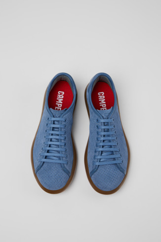 Pelotas Soller Sneaker de nubuc de color blau per a dona.