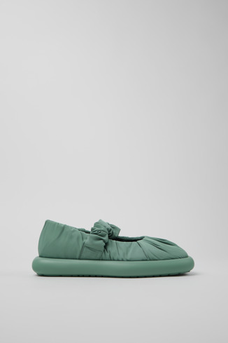 Side view of Onda Green Recycled PET Ballerinas for Women.