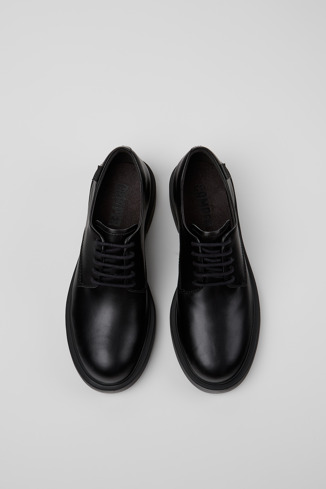 Overhead view of Dean Black Leather Women's Shoe.