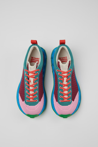 Overhead view of Camper x SUNNEI - PELOTISSIMA Multicolor Textile Sneakers for Women.