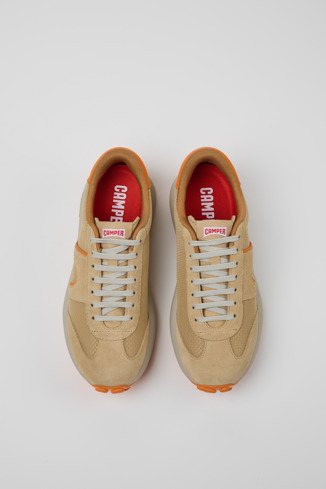 Overhead view of Pelotas Athens Multicolor Recycled PET and Nubuck Sneakers for Women.