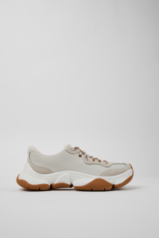 K201836-002 - Karst 2 - White and Gray Leather Sneakers for Women.