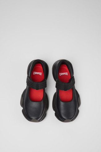 Overhead view of Karst 2 Black Leather Sneakers for Women.
