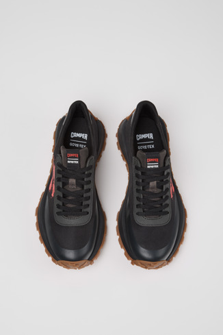 Overhead view of Drift Trail - GORE-TEX Black and Gray Stitch-Free Sneakers for Women.