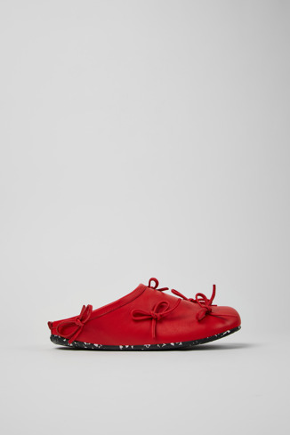 K202004-001 - Wabi x Casa Camper - Roter Lederslipper Für Damen