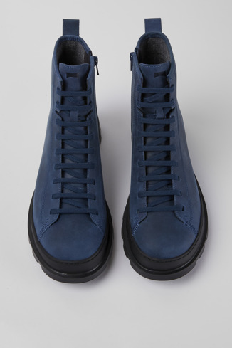 Alternative image of K300245-012 - Brutus - Blue waxed nubuck lace-up boots