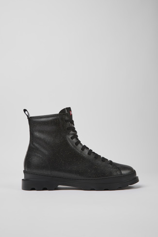 Side view of Brutus Black MIRUM® ankle boots for men