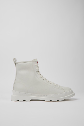 Side view of Brutus White MIRUM® ankle boots for men