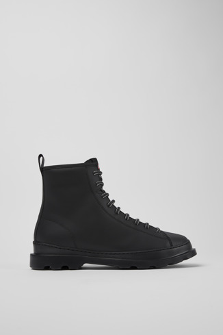 Side view of Brutus Black boot for men with MIRUM® uppers