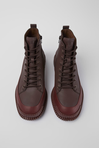 Alternative image of K300277-008 - Pix - Burgundy lace-up leather boots