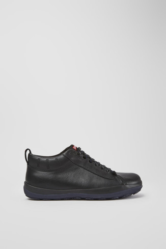 Side view of Peu Pista Black Casual Shoes for Men