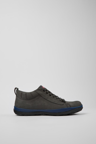 Side view of Peu Pista GORE-TEX Gray nubuck shoes for men