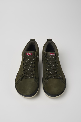 Peu Pista Chaussures en nubuck vert pour homme