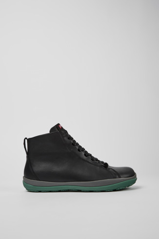K300287-018 - Peu Pista GORE-TEX - 男款黑色皮革踝靴