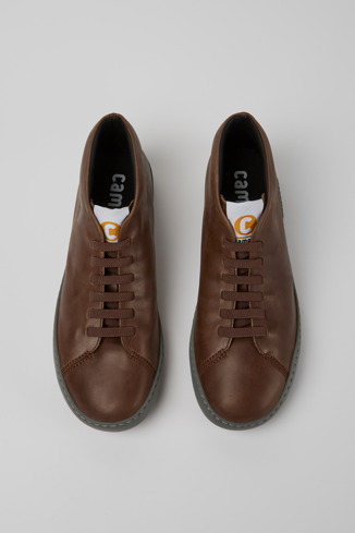 Alternative image of K300305-009 - Peu Touring - Brown leather men's sneakers