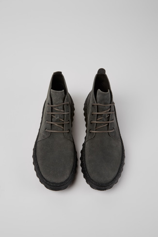 Alternative image of K300330-006 - Ground MICHELIN - Dark grey waxed suede ankle boots
