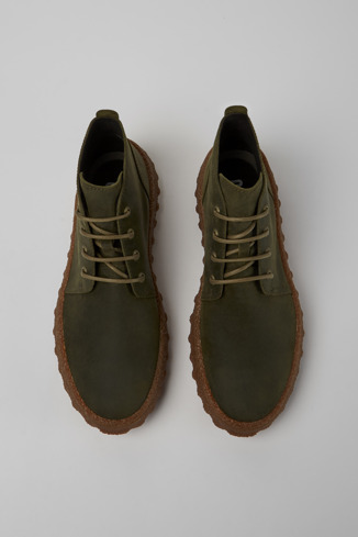 Alternative image of K300330-007 - Ground MICHELIN - Green waxed suede ankle boots