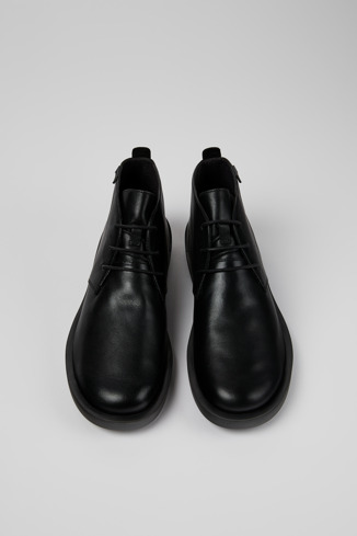 Wagon Desert boots en cuir noir pour homme