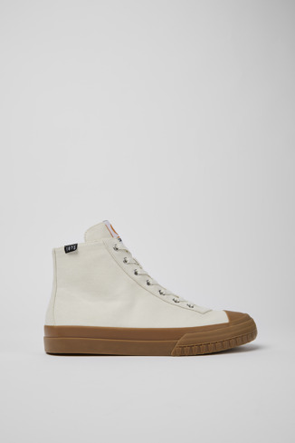 Side view of Camaleon White sneaker boots for men