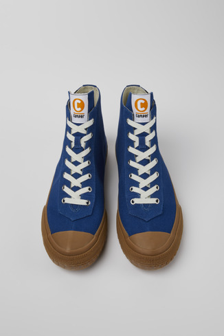 Alternative image of K300379-009 - Camaleon - Niebieskie sneakersy męskie z bawełny z recyklingu